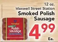 Eurofresh Market Maxwell Street Station Smoked Polish Sausage offer