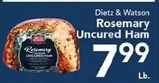 Eurofresh Market Dietz & Watson Rosemary Uncured Ham offer