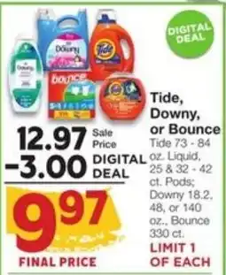 Amigos United Tide, Downy, or Bounce offer