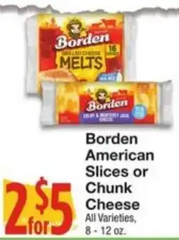 Amigos United Borden American Slices or Chunk Cheese offer