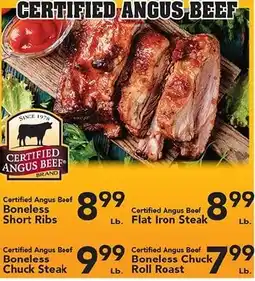 Eurofresh Market Certified Angus Beef Boneless Short Ribs offer