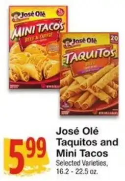 Amigos United Jose Ole Taquitos and Mini Tacos offer