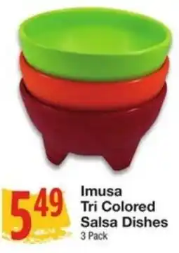 Amigos United Imusa tri colored salsa dishes offer