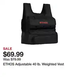 Dick's Sporting Goods ETHOS Adjustable 40 lb. Weighted Vest offer