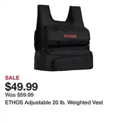 Dick's Sporting Goods ETHOS Adjustable 20 lb. Weighted Vest offer