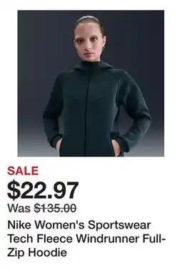 Dick's Sporting Goods Nike Women's Sportswear Tech Fleece Windrunner Full-Zip Hoodie offer