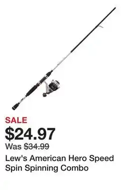 Dick's Sporting Goods Lew's American Hero Speed Spin Spinning Combo offer