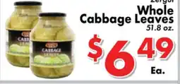 Valley Marketplace Zergut Whole Cabbage Leaves offer