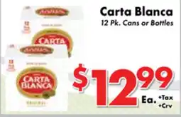 Valley Marketplace Carta Blanca offer