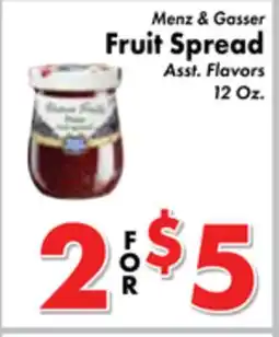 Valley Marketplace Menz & Gasser Fruit Spread offer