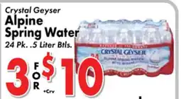 Valley Marketplace Crystal Geyser Alpine Spring Water offer