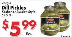 Valley Marketplace Zergut Dill Pickles offer