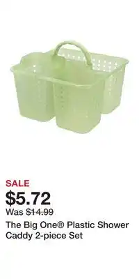 Kohl's The Big One Plastic Shower Caddy 2-piece Set offer