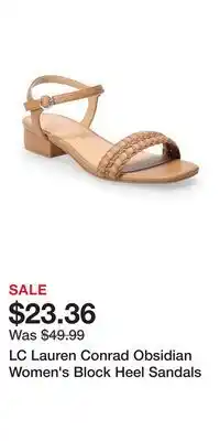 Kohl's LC Lauren Conrad Obsidian Women's Block Heel Sandals offer