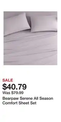 Kohl's Bearpaw Serene All Season Comfort Sheet Set offer