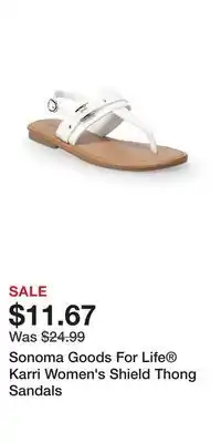 Kohl's Sonoma Goods For Life Karri Women's Shield Thong Sandals offer