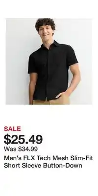Kohl's Men's FLX Tech Mesh Slim-Fit Short Sleeve Button-Down offer