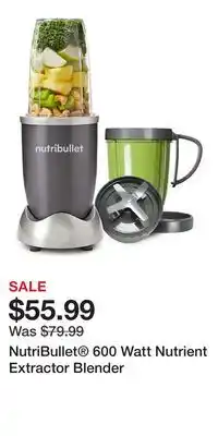 Kohl's NutriBullet 600 Watt Nutrient Extractor Blender offer