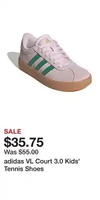 Kohl's adidas VL Court 3.0 Kids' Tennis Shoes offer
