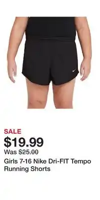 Kohl's Girls 7-16 Nike Dri-FIT Tempo Running Shorts offer