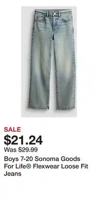 Kohl's Boys 7-20 Sonoma Goods For Life Flexwear Loose Fit Jeans offer