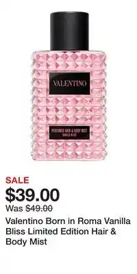 Kohl's Valentino Born in Roma Vanilla Bliss Limited Edition Hair & Body Mist offer