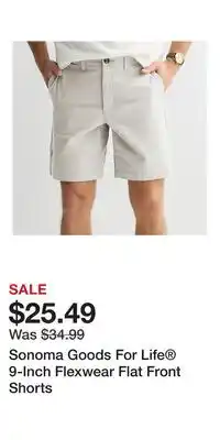 Kohl's Sonoma Goods For Life 9-Inch Flexwear Flat Front Shorts offer