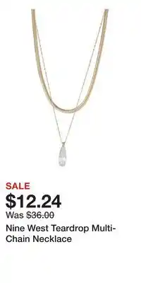 Kohl's Nine West Teardrop Multi-Chain Necklace offer