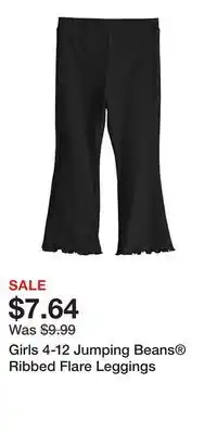 Kohl's Girls 4-12 Jumping Beans Ribbed Flare Leggings offer