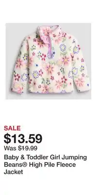Kohl's Baby & Toddler Girl Jumping Beans High Pile Fleece Jacket offer