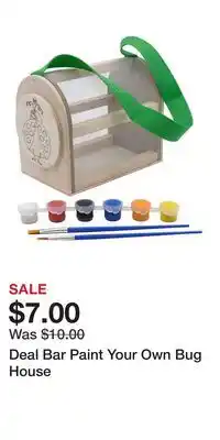 Kohl's Deal Bar Paint Your Own Bug House offer