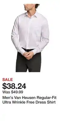 Kohl's Men's Van Heusen Regular-Fit Ultra Wrinkle Free Dress Shirt offer