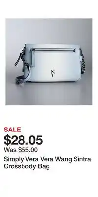 Kohl's Simply Vera Vera Wang Sintra Crossbody Bag offer