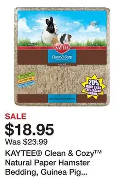 Petsmart KAYTEE Clean & Cozy Natural Paper Hamster Bedding, Guinea Pig Bedding, Rabbit Bedding offer