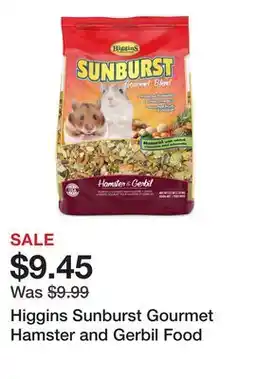 Petsmart Higgins Sunburst Gourmet Hamster and Gerbil Food offer