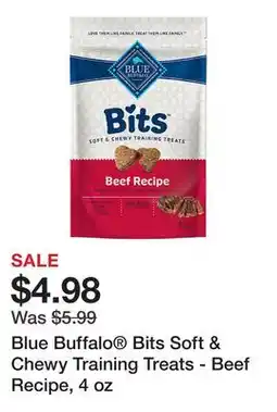 Petsmart Blue Buffalo Bits Soft & Chewy Training Treats - Beef Recipe, 4 oz offer