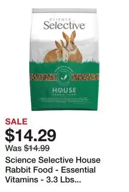Petsmart Science Selective House Rabbit Food - Essential Vitamins - 3.3 Lbs - Veterinarian Recommended offer