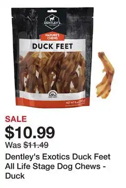 Petsmart Dentley's Exotics Duck Feet All Life Stage Dog Chews - Duck offer