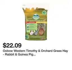 Petsmart Oxbow Western Timothy & Orchard Grass Hay - Rabbit & Guinea Pig Food - High Fiber - 15oz-90oz offer