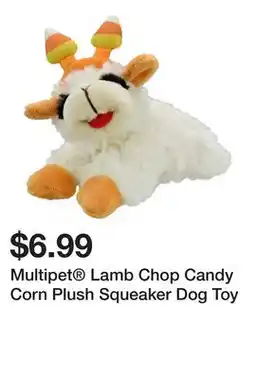 Petsmart Multipet Lamb Chop Candy Corn Plush Squeaker Dog Toy offer
