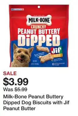 Petsmart Milk-Bone Peanut Buttery Dipped Dog Biscuits with Jif Peanut Butter offer