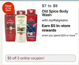 Walgreens Old Spice Body Wash offer
