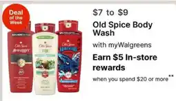 Walgreens Old Spice Body Wash offer