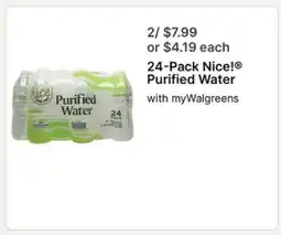 Walgreens 24-Pack Nice! Purified Water offer