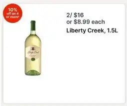 Walgreens Liberty Creek, 1.5L offer