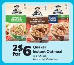 Save a Lot Quaker Instant Oatmeal offer