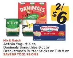 Winn Dixie Activia Yogurt, Danimals Smoothies, Breakstone's Butter offer