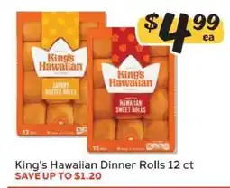 Winn Dixie King's Hawaiian Dinner Rolls 12 ct offer