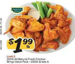 Winn Dixie Sanderson Farms Chicken Wings offer
