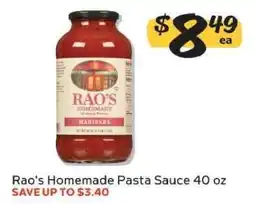 Winn Dixie Rao's Homemade Pasta Sauce 40 oz offer